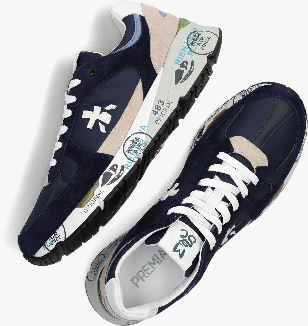PREMIATA blauwe premiata lage sneakers mase