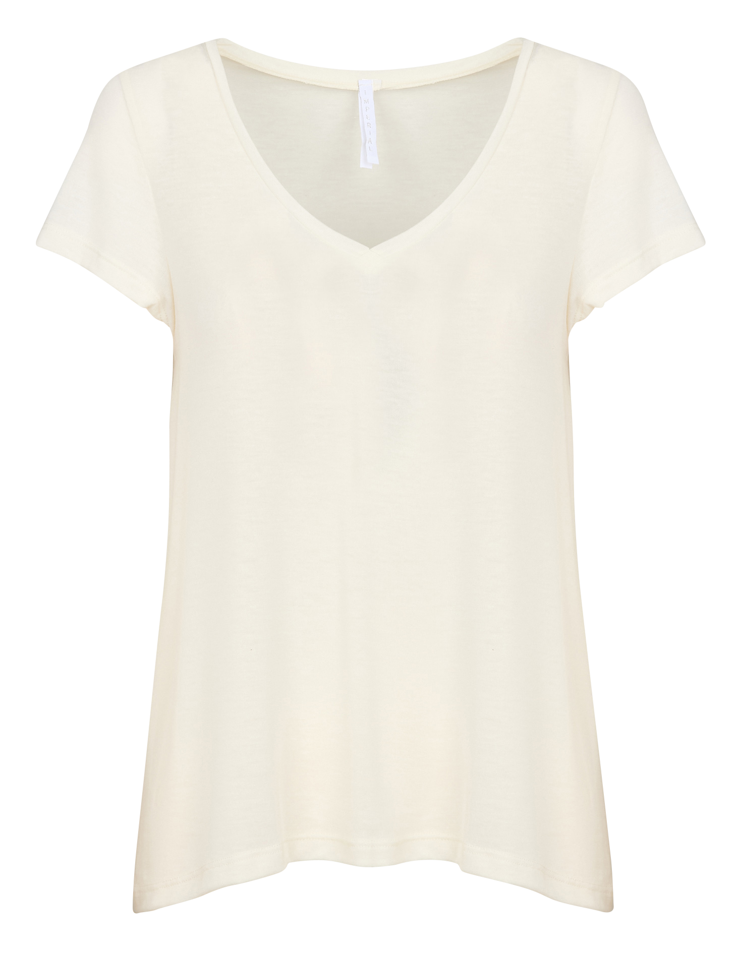 Tee-shirt col V droit | Blanc