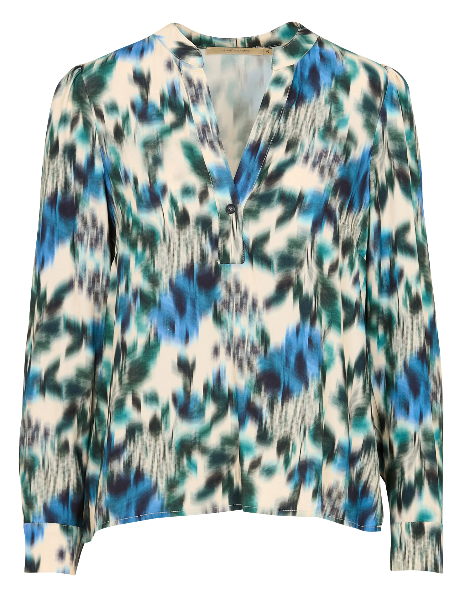 Top macnehs longues imprimé| Bleu