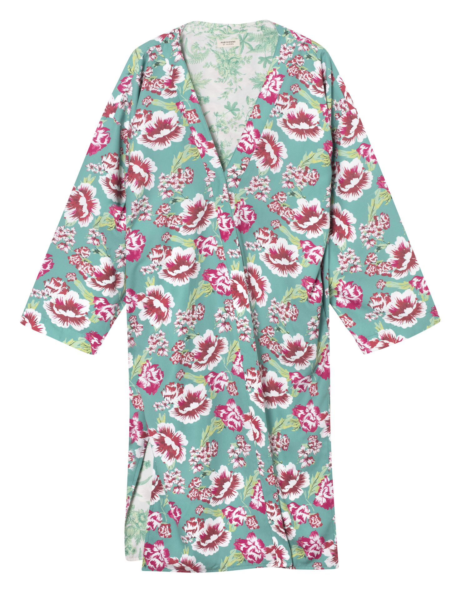 JARRY - Kimono imprimé en coton | Vert