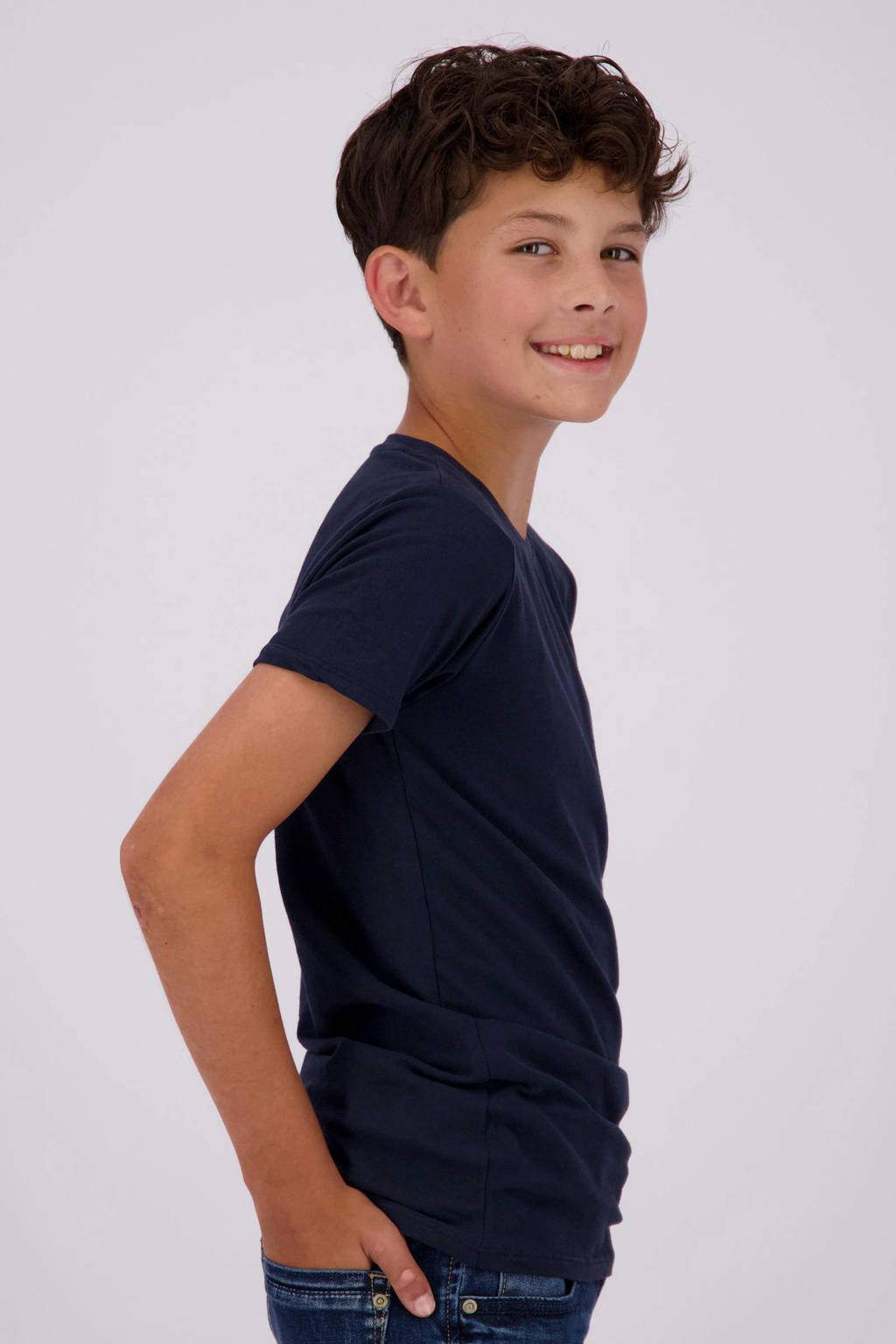 Vingino basic T-shirt - set van 2 donkerblauw