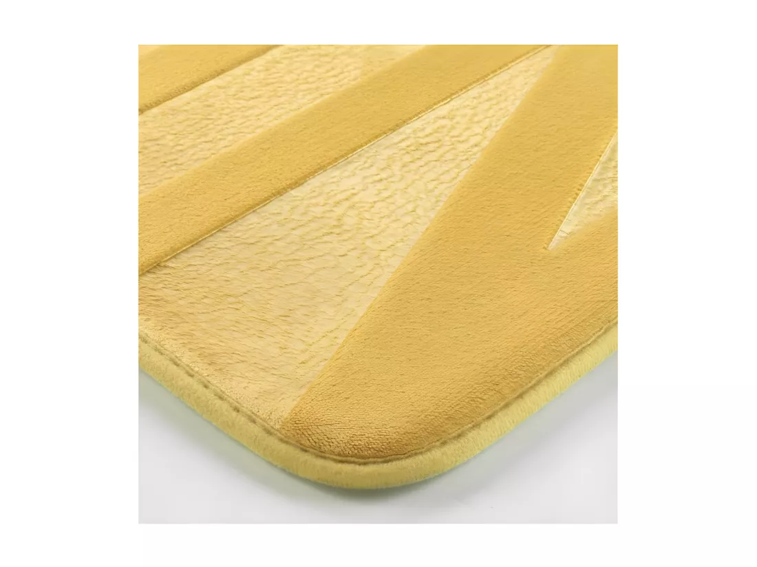 Tapis de Bain 45 x 75 cm Bain Ocre - Microfibre Relief