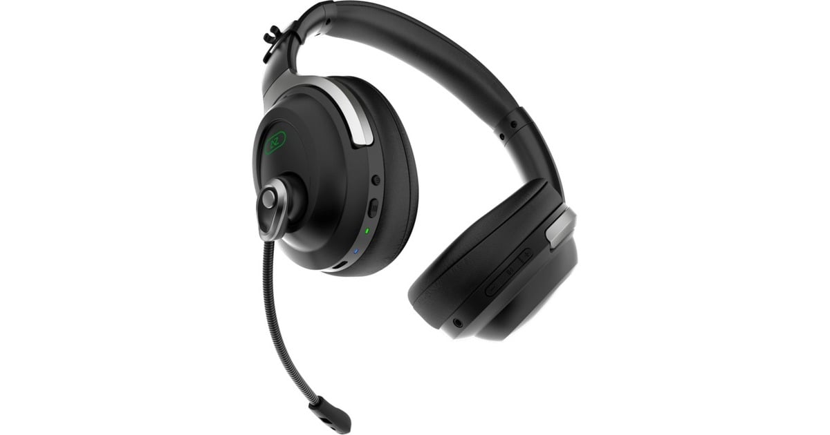 AceZoneA-Spire Wireless Hybrid ANC  over-ear gaming headset  (Zwart/groen, PC, PS4, PS5, Xbox Series X|S, Switch, Mobile)