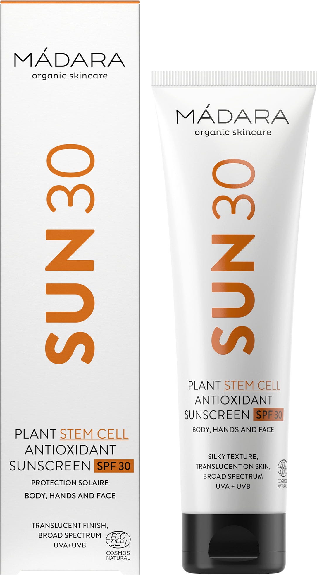 MÁDARA Organic Skincare  Plant Stem Cell Antioxidant Body Sunscreen SPF 30, 100 ml