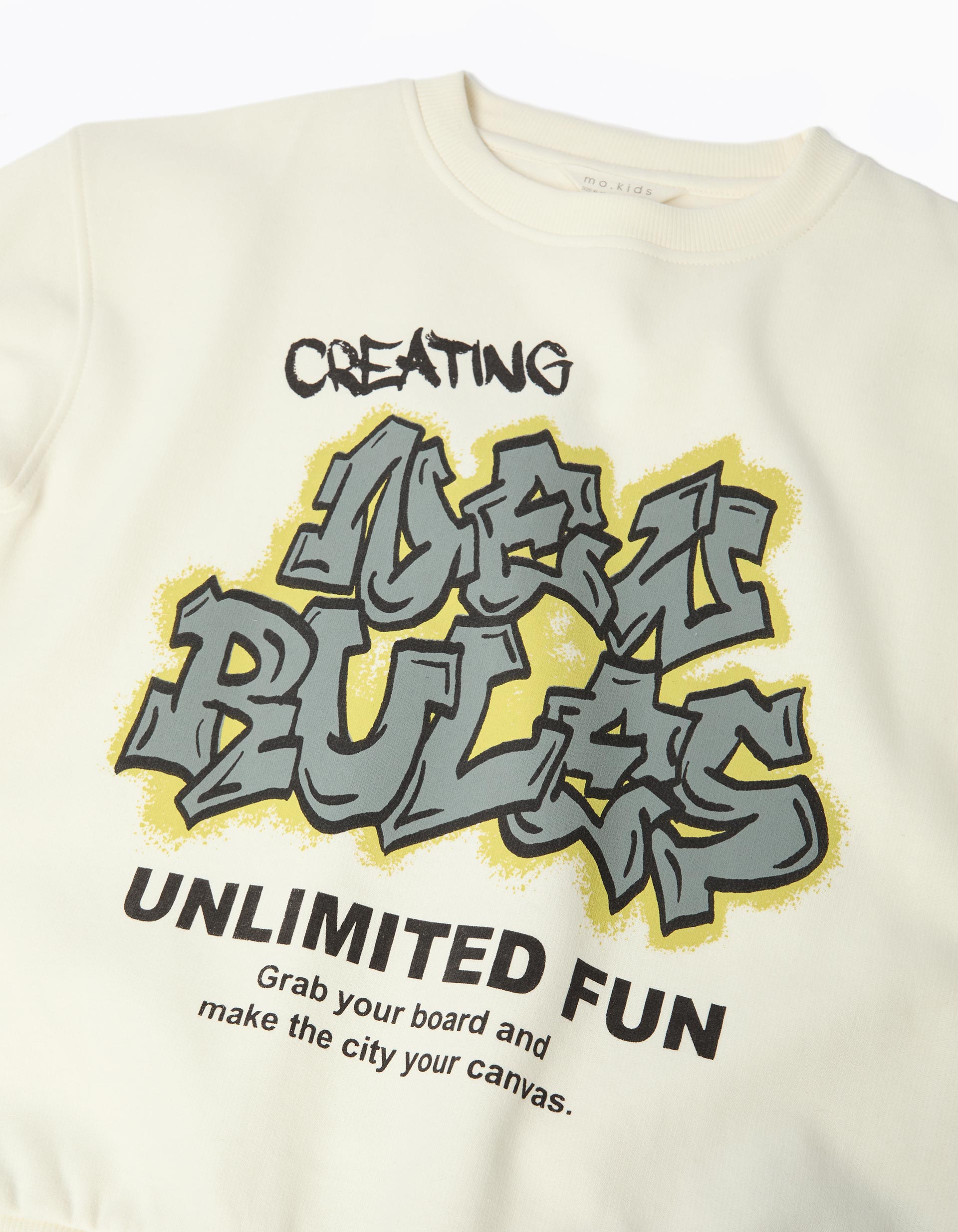 Sweatshirt de Felpa, Menino, Branco