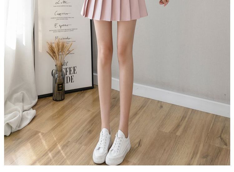 Everose - Geplooide mini A-lijn rok