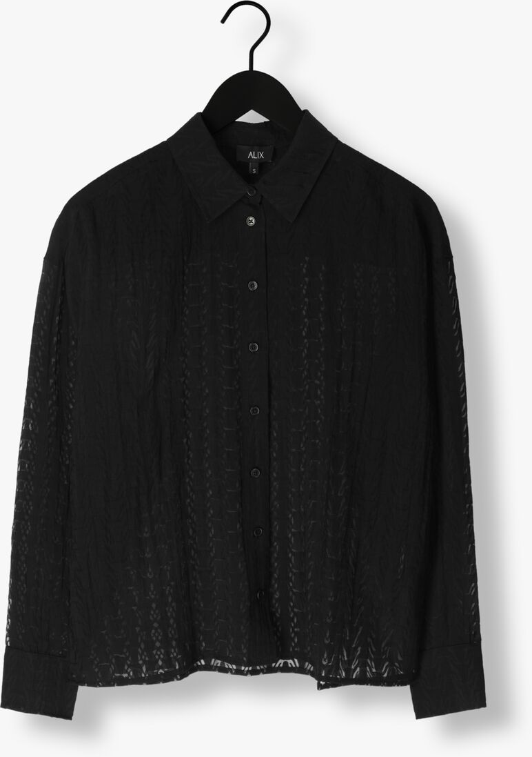 ALIX THE LABEL zwarte alix the label blouse ladies woven bull burnout blouse