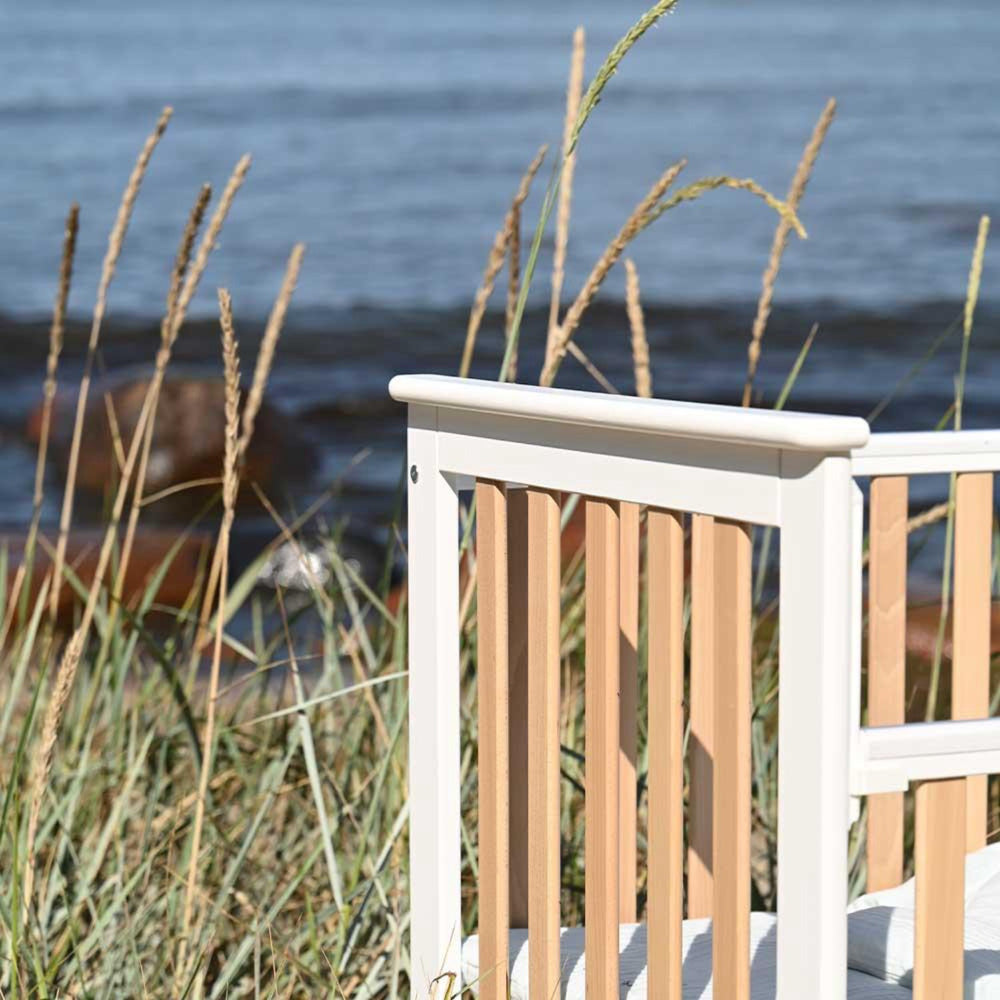 Køb Nordbaby Natural/White Dropside Tremmeseng Leolia