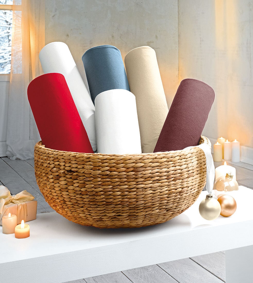 Vario Jersey-Spannbetttuch 90-100 x 200 cm rot