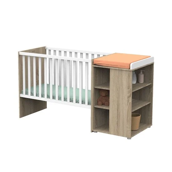 Nova new lit combiné évolutif 60x120   Blanc lin        de               Sauthon Baby's Sweet Home