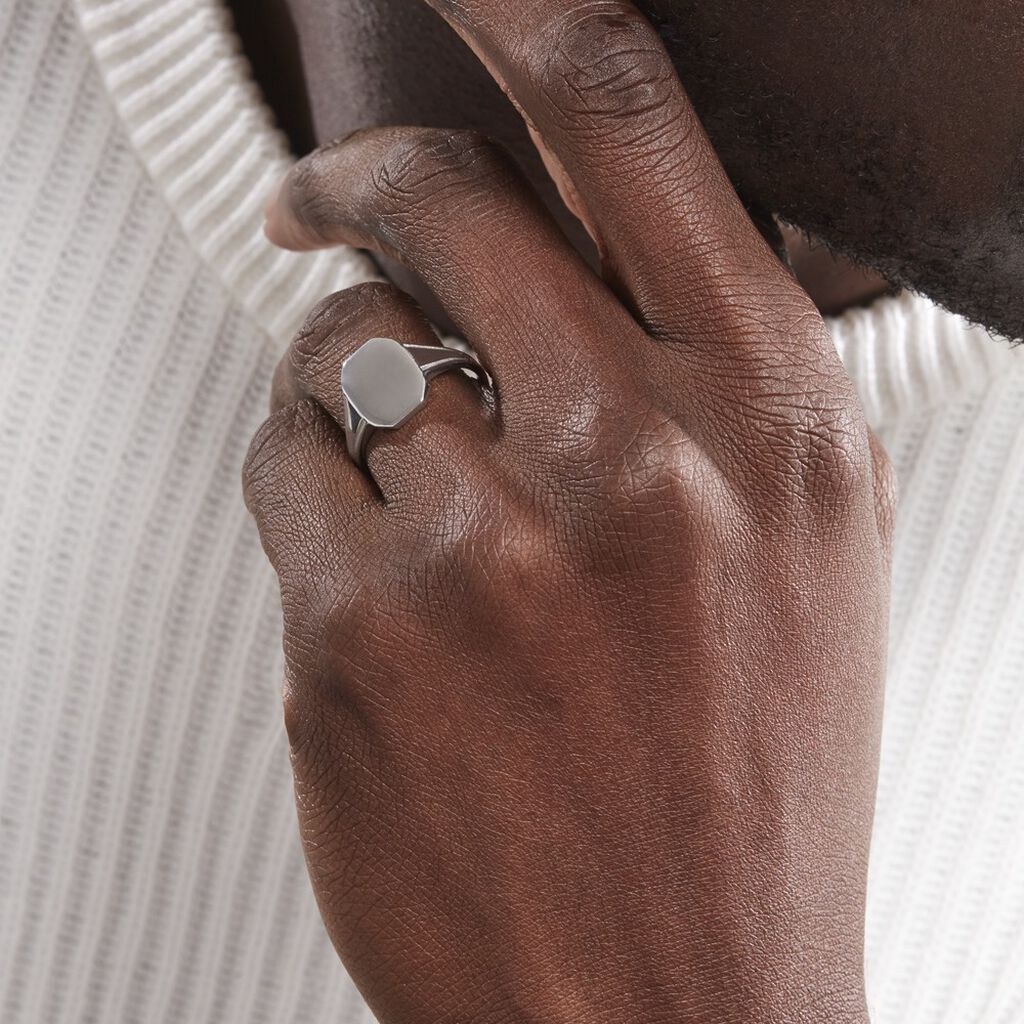 Chevalière Kaleo Argent Blanc