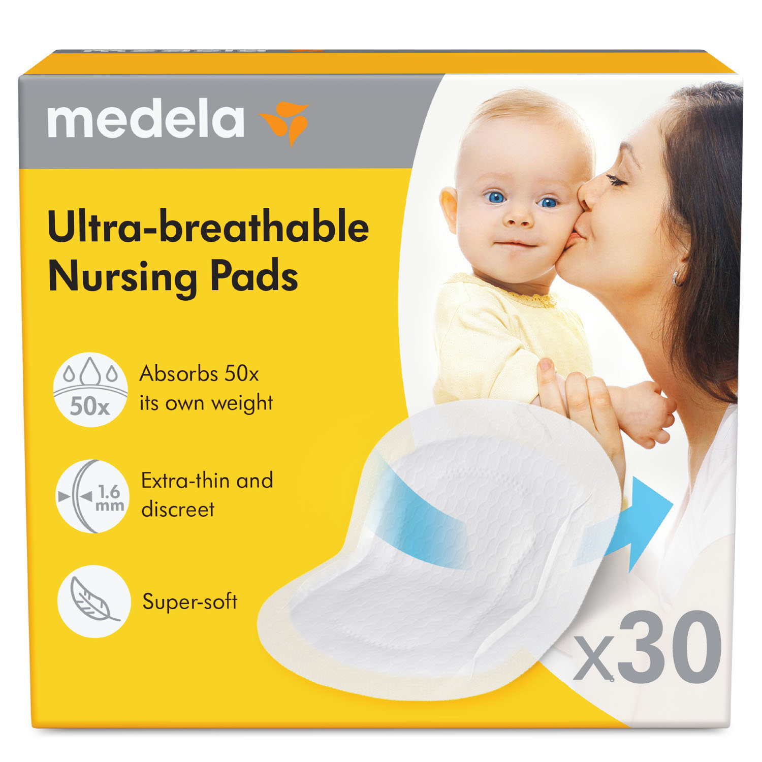 Medela Ultra-breathable Zoogkompressen doos 30 stuks