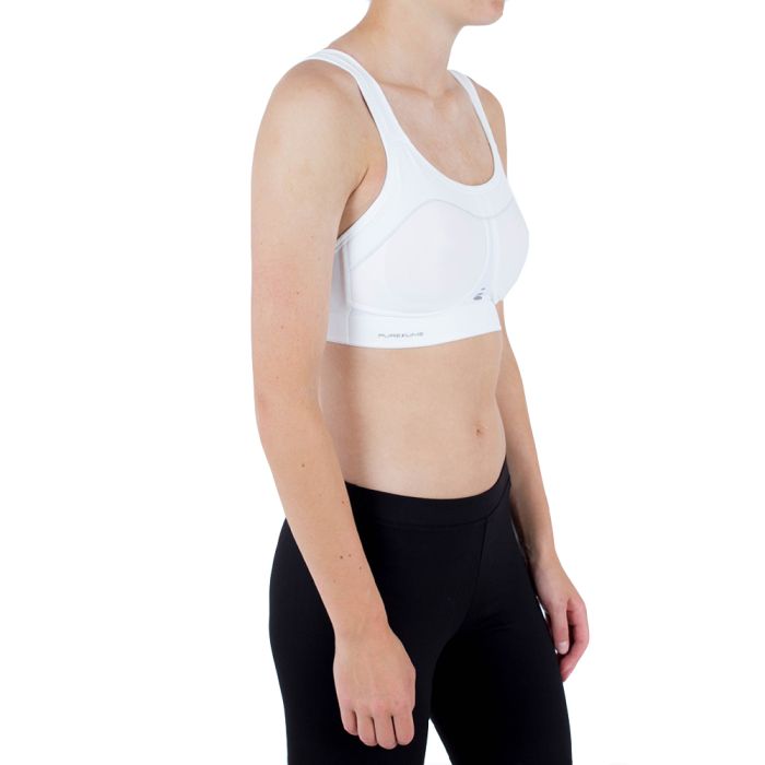 PureLime Dame BH Compression Bra - High Impact Hvid