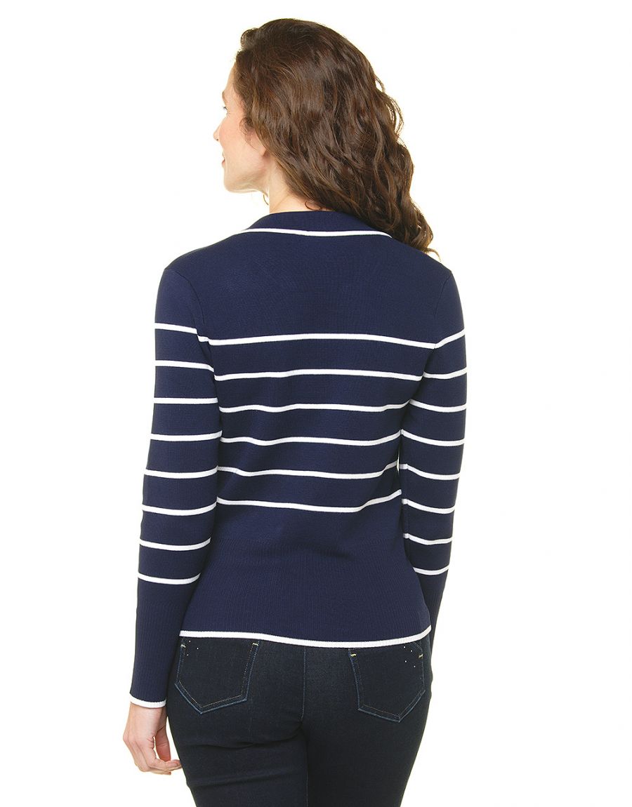 Pull marinière marine