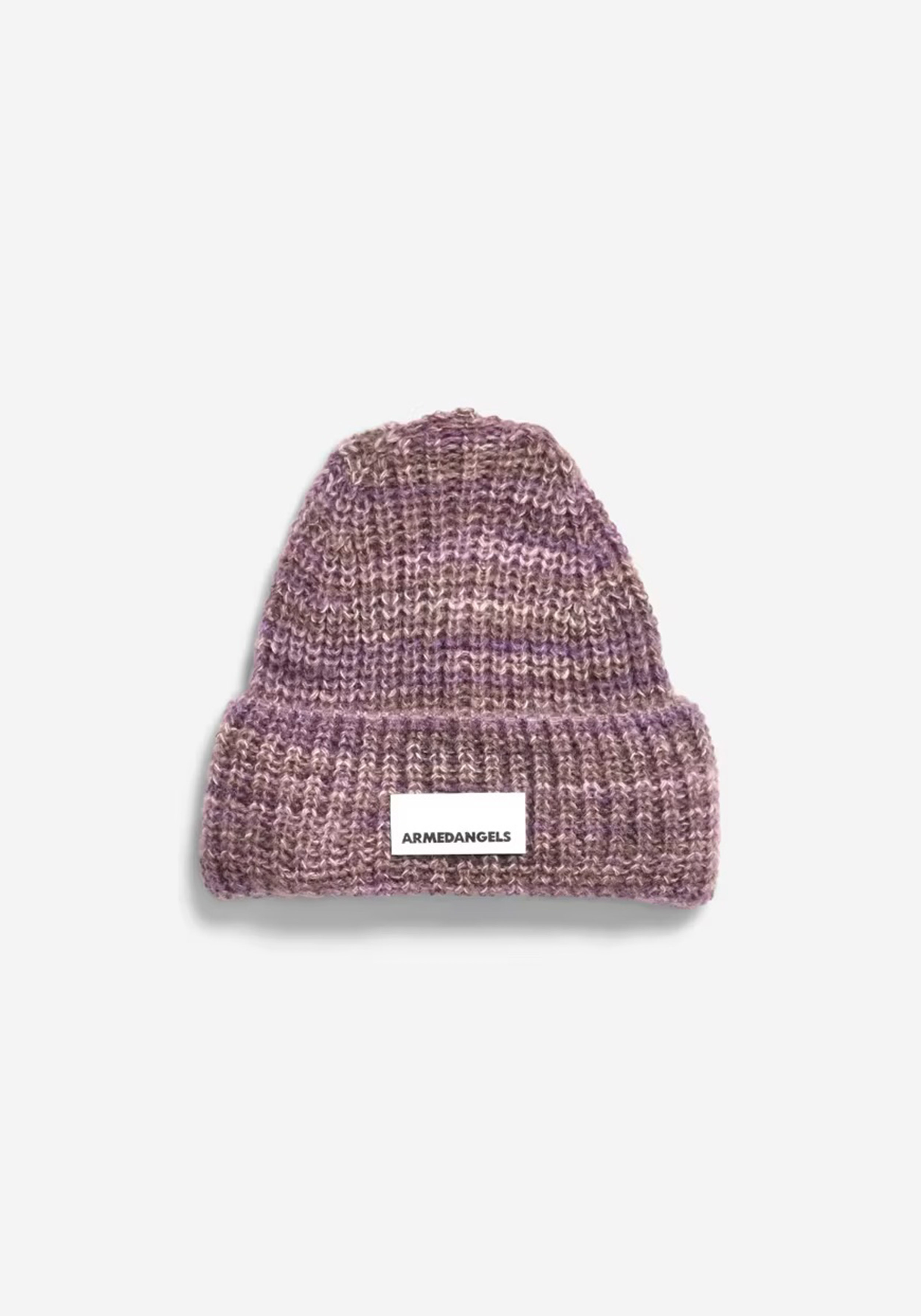 Armedangels Beanie Snowaa Stampato Orchid-Walnut Creme