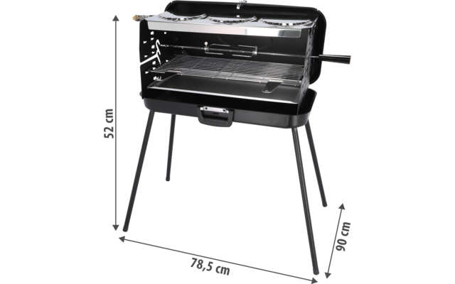 Berger 3-Flammen Koffergasgrill Schwarz