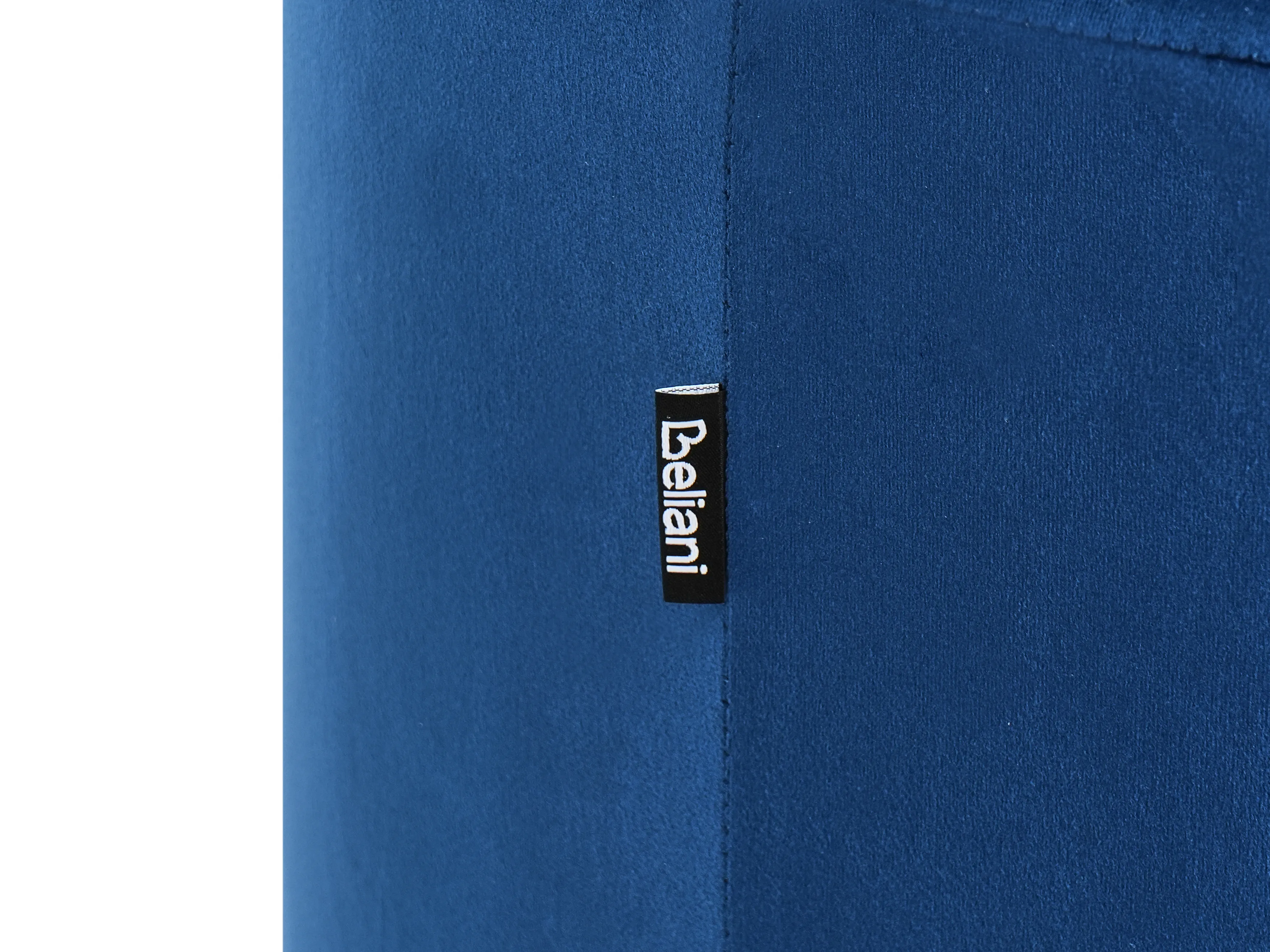 Poef LOVETT Fluweel Donkerblauw