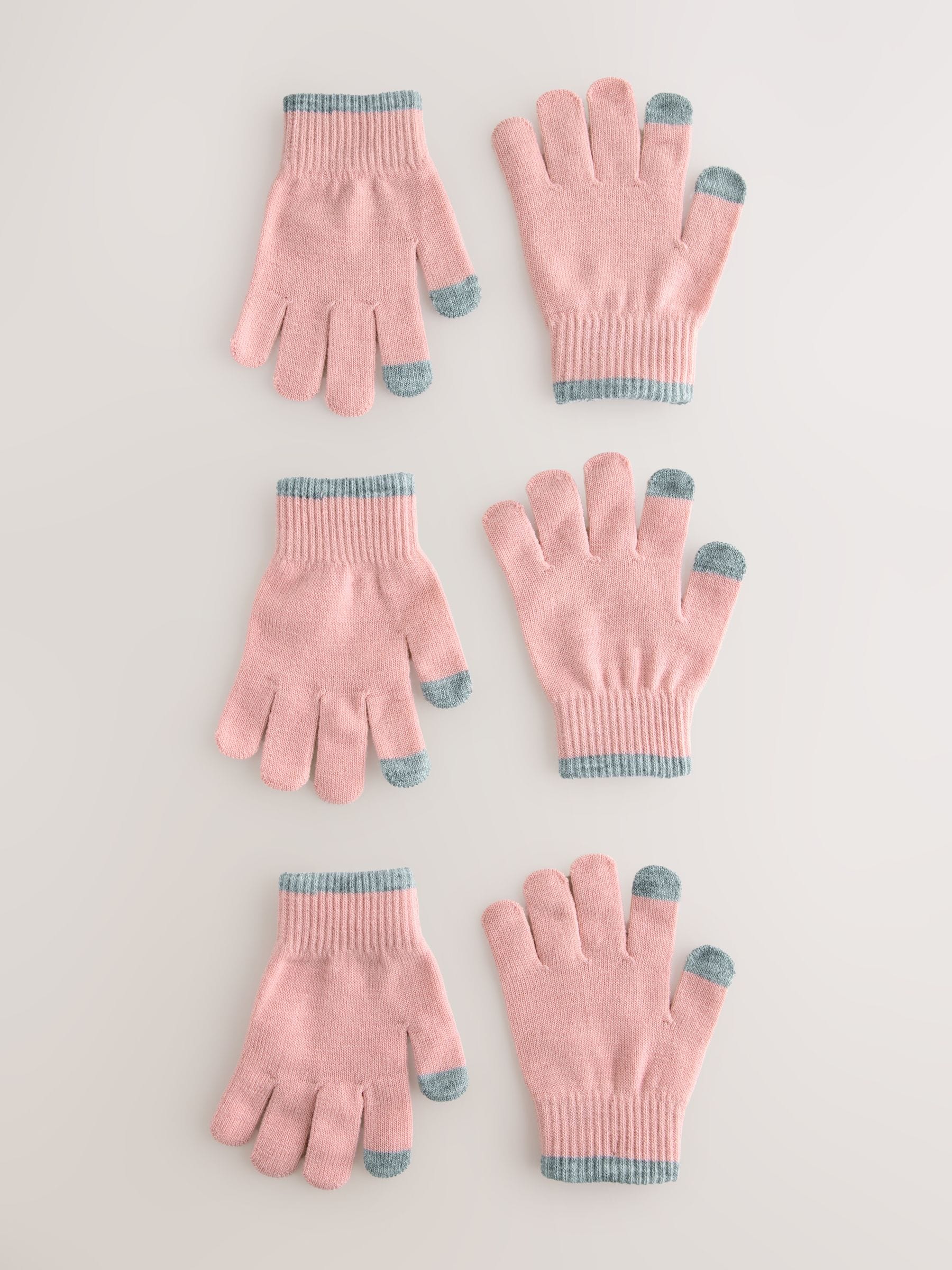Roze - 3 paar magic handschoenen (3-16jaar)