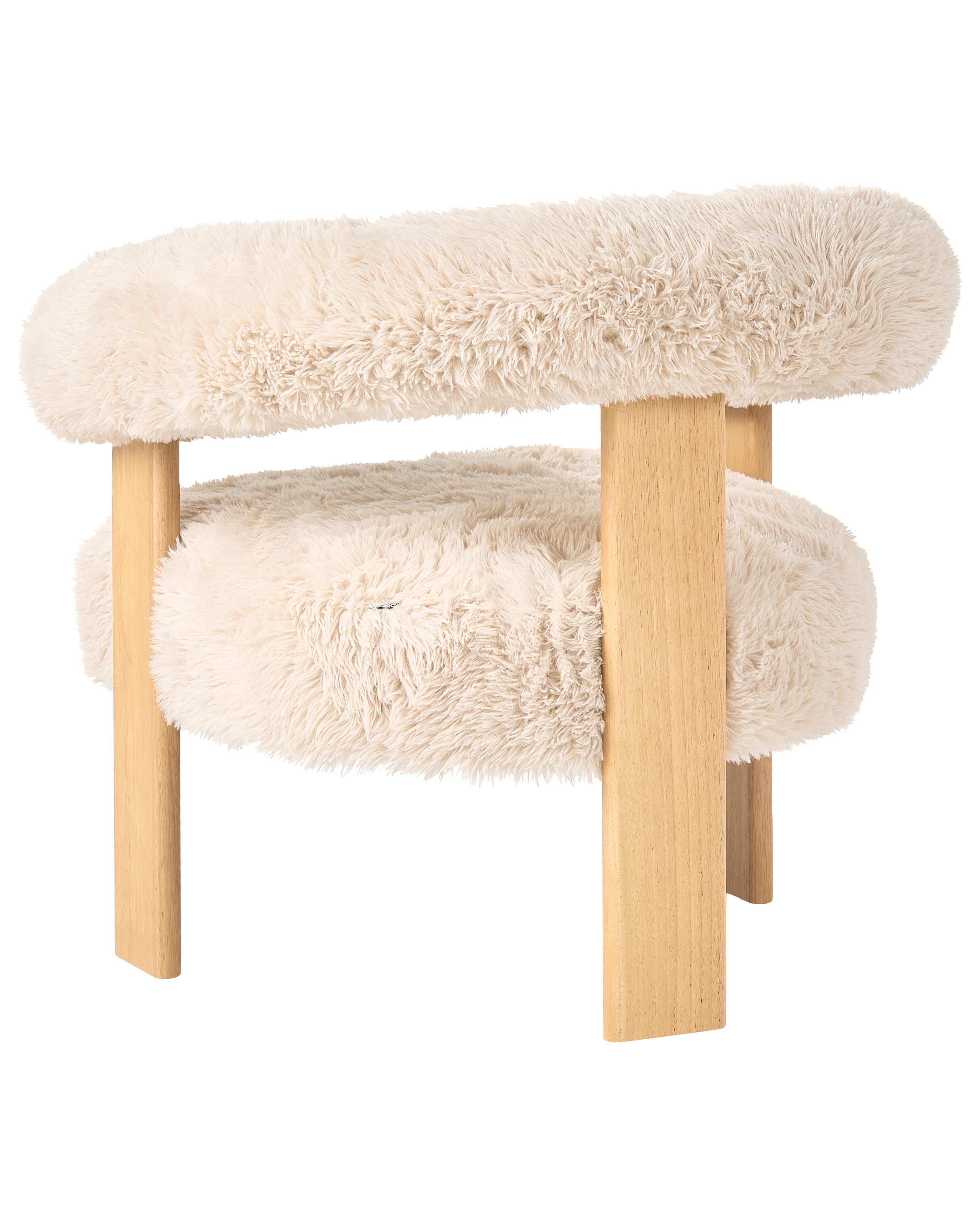 Fauteuil ILBRO Nepbont Gebroken wit/lichtbruin