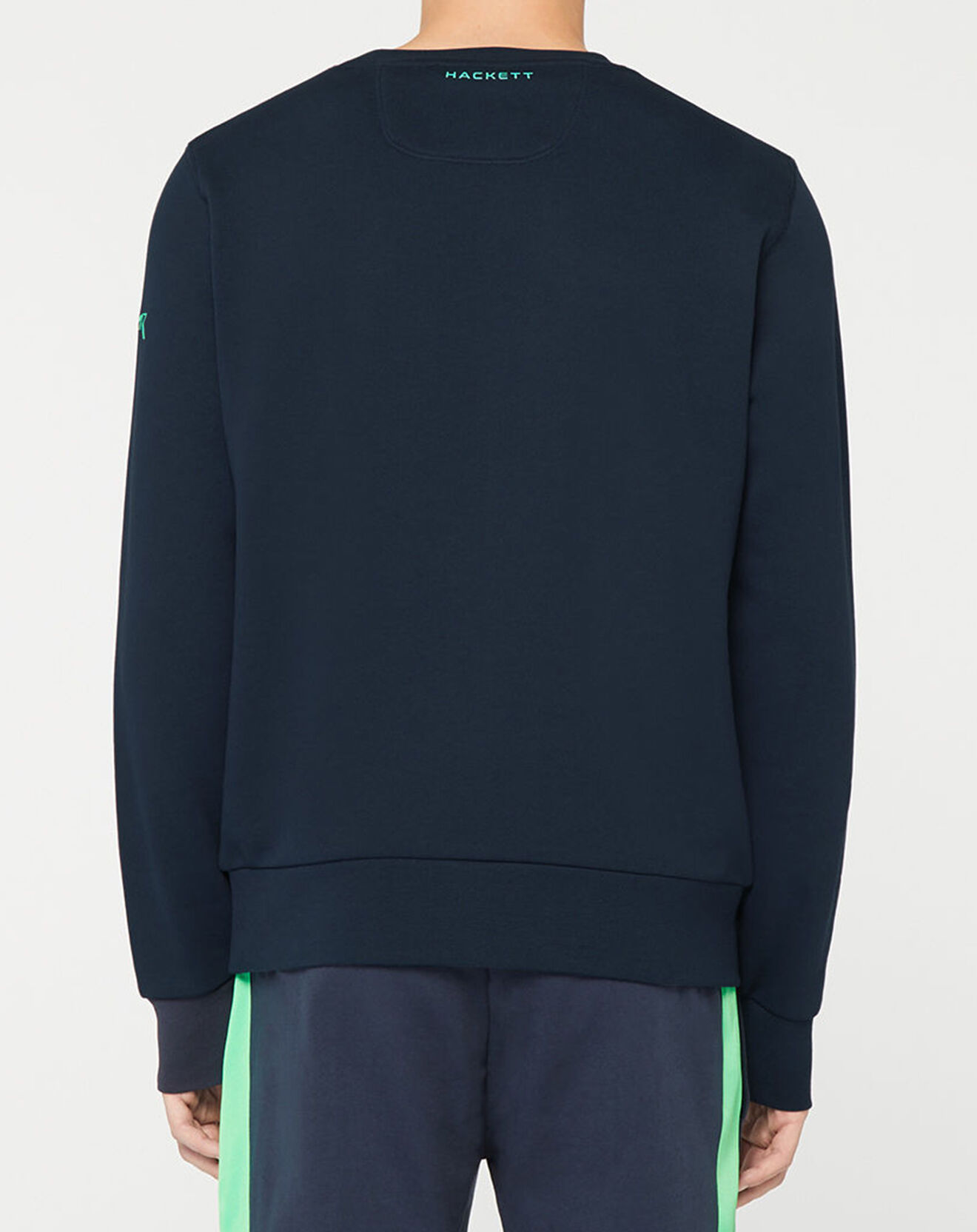 Hackett London Sweat Logo Fluo Aston martin Racing bleu marine/vert