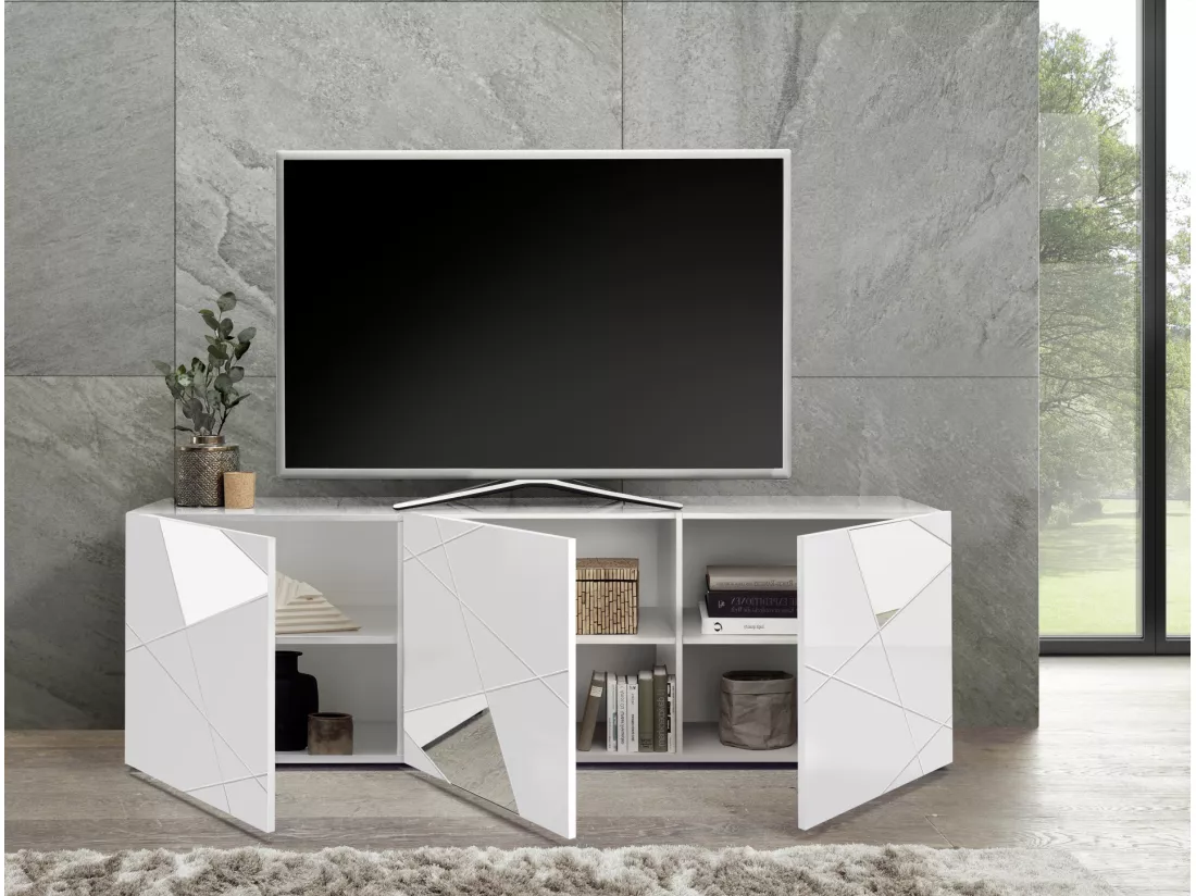 Meuble TV FLAMINIA blanc