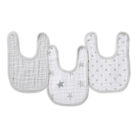 Lot de 3 Bavoirs à boutons-pression   Natural History        de               aden + anais essentials
