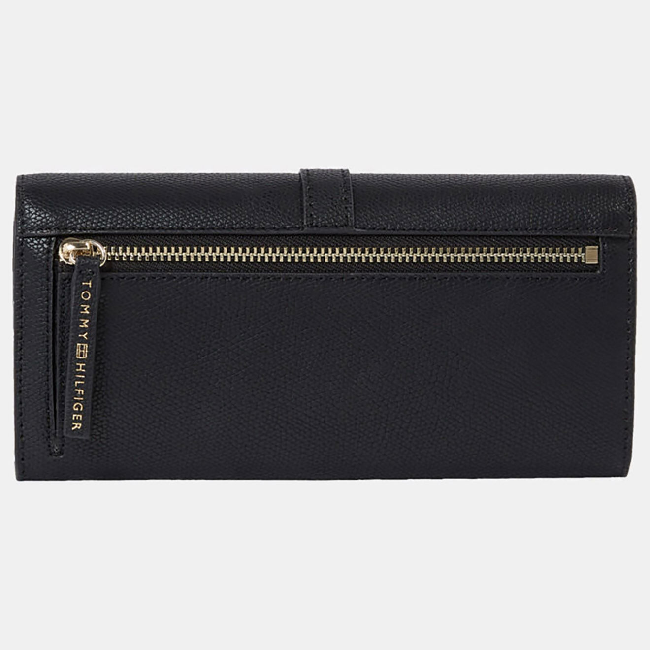 Tommy Hilfiger Portefeuille Plush large noir - 9,5x19 cm