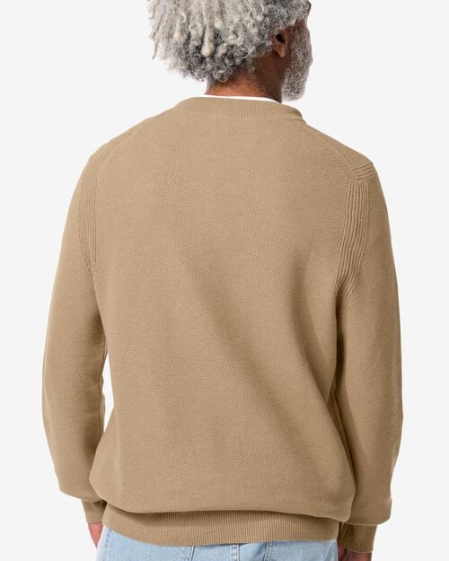 pull piqué homme sable