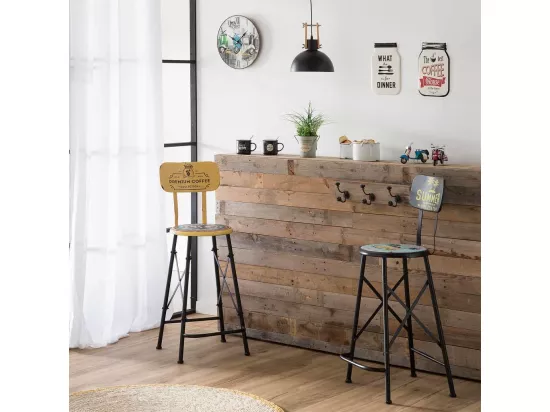 Horloge murale en bois noir d34x2h