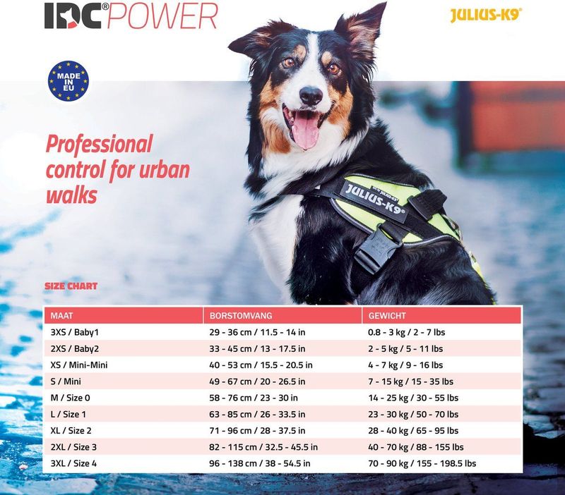 JULIUS-K9 - IDC Power Harness - Harnas - Aquamarine - Huidvriendelijk