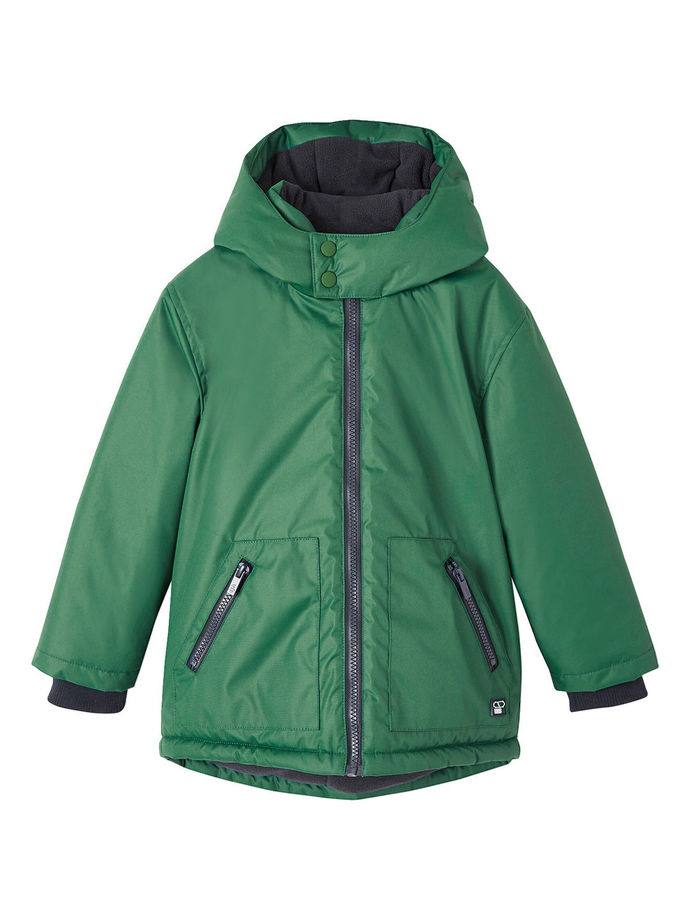 Vertbaudet Jungen Winterjacke mit Kapuze grün