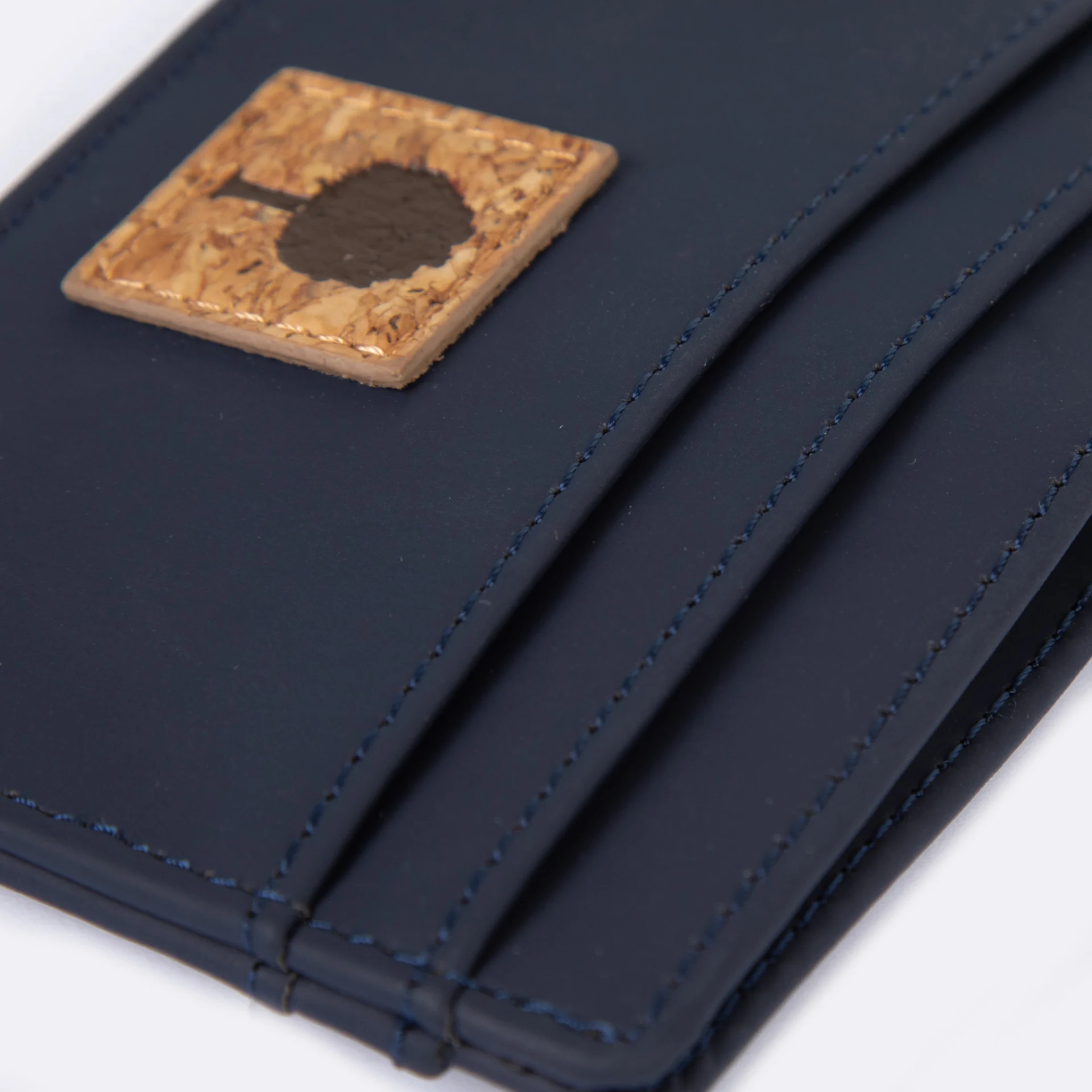 Portefeuille bleu marine J'aime mon vélo végan en polyester recyclé - modèle Card holder