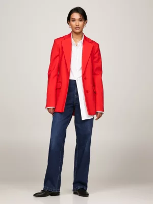 Blazer Slim Fit de Abotoamento Simples