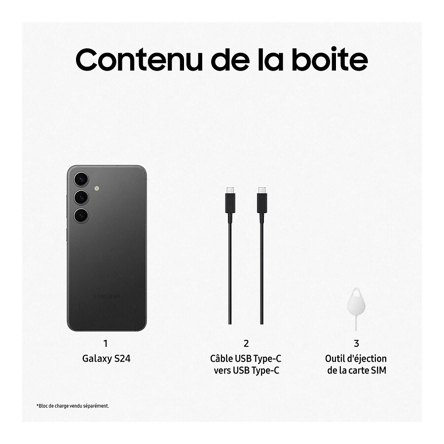 Samsung Galaxy S24 5G (Noir) - 128 Go · Reconditionné