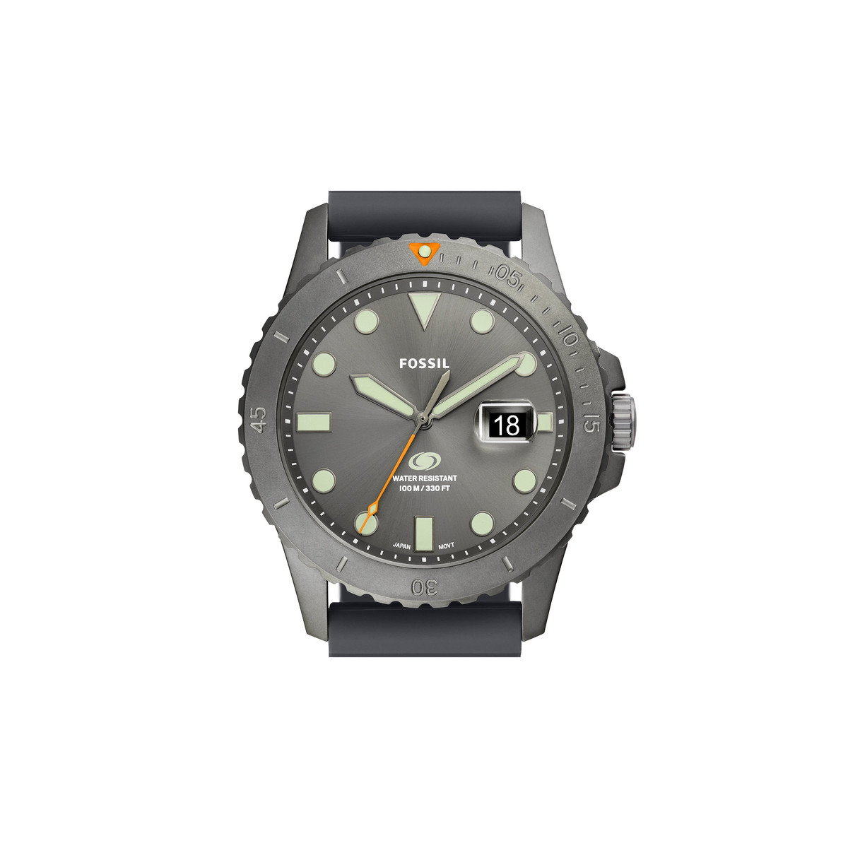 Montre FOSSIL Blue homme bracelet silicone gris