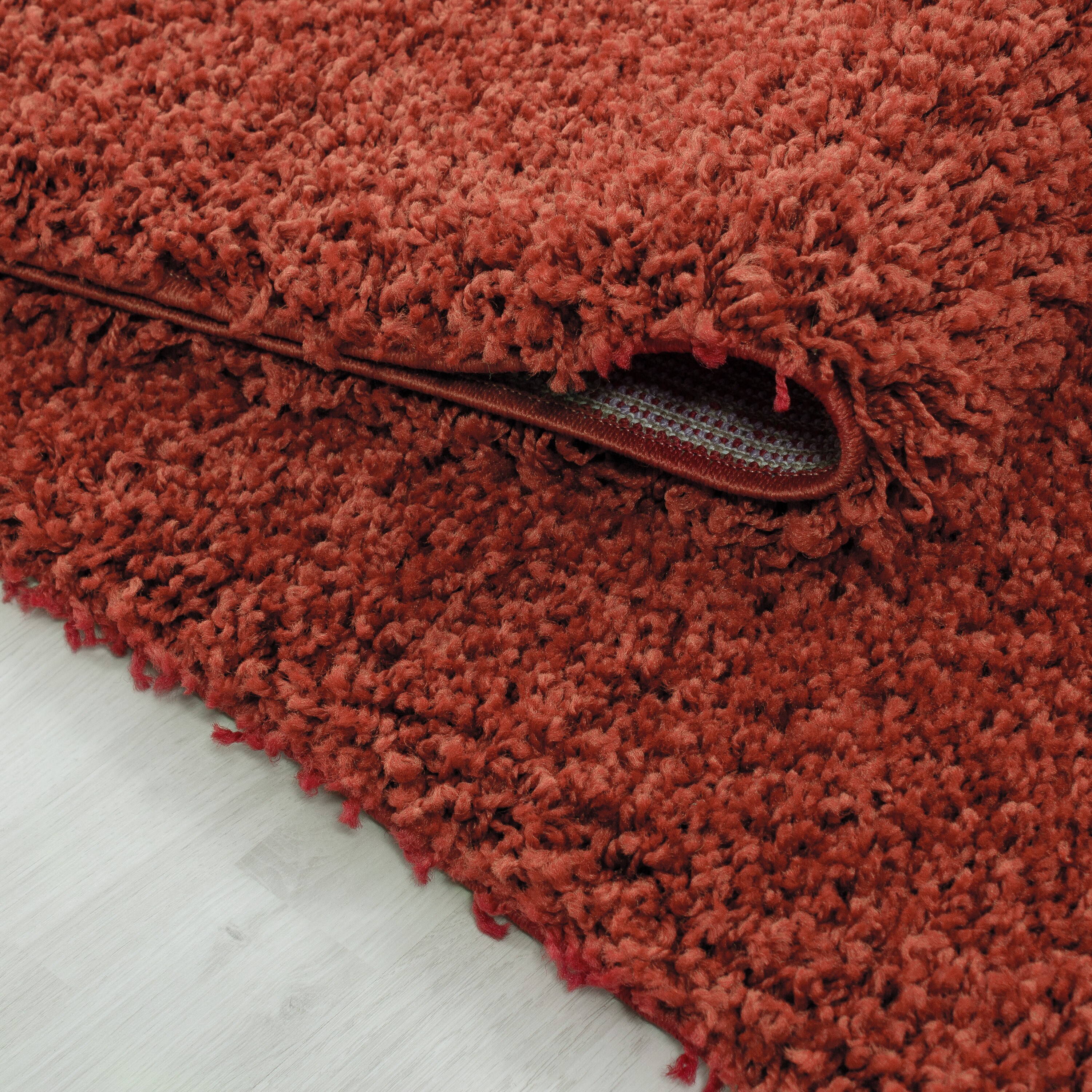 Hochfloriger Teppich, Weich und Flauschig, Rundes Design für Wohnzimmer