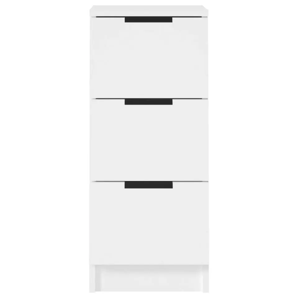 vidaXL - Dressoir met 3 lades - Wit - Bewerkt hout - 30x30x70 cm