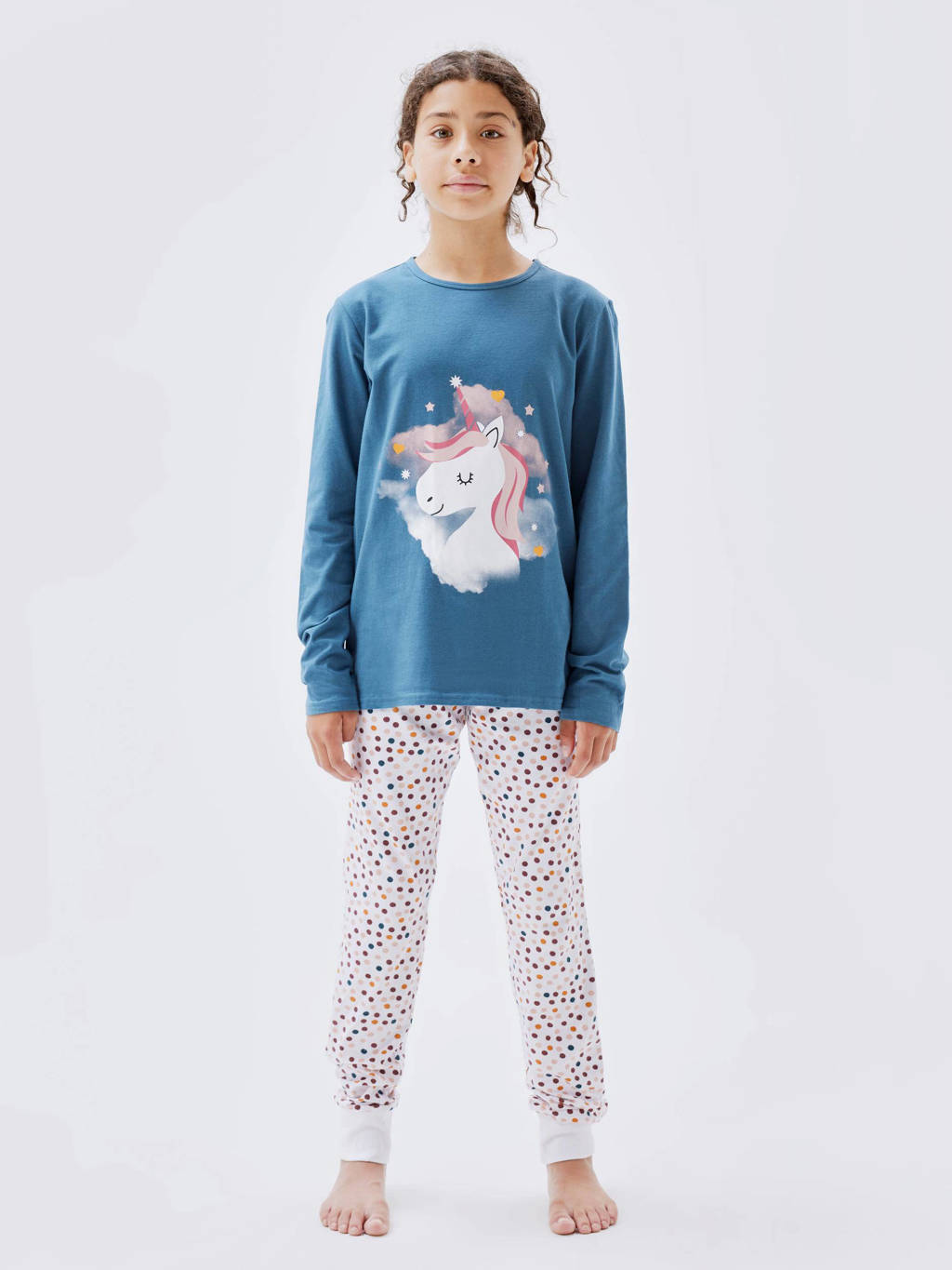 NAME IT pyjama NKMNIGHTSETblauwgroen/wit/roze