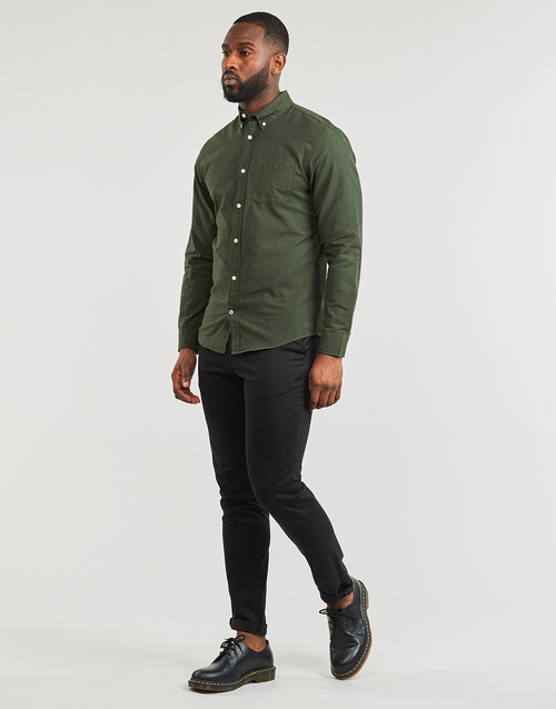 Jack & Jones - JJEOXFORD SHIRT LS - Kaki