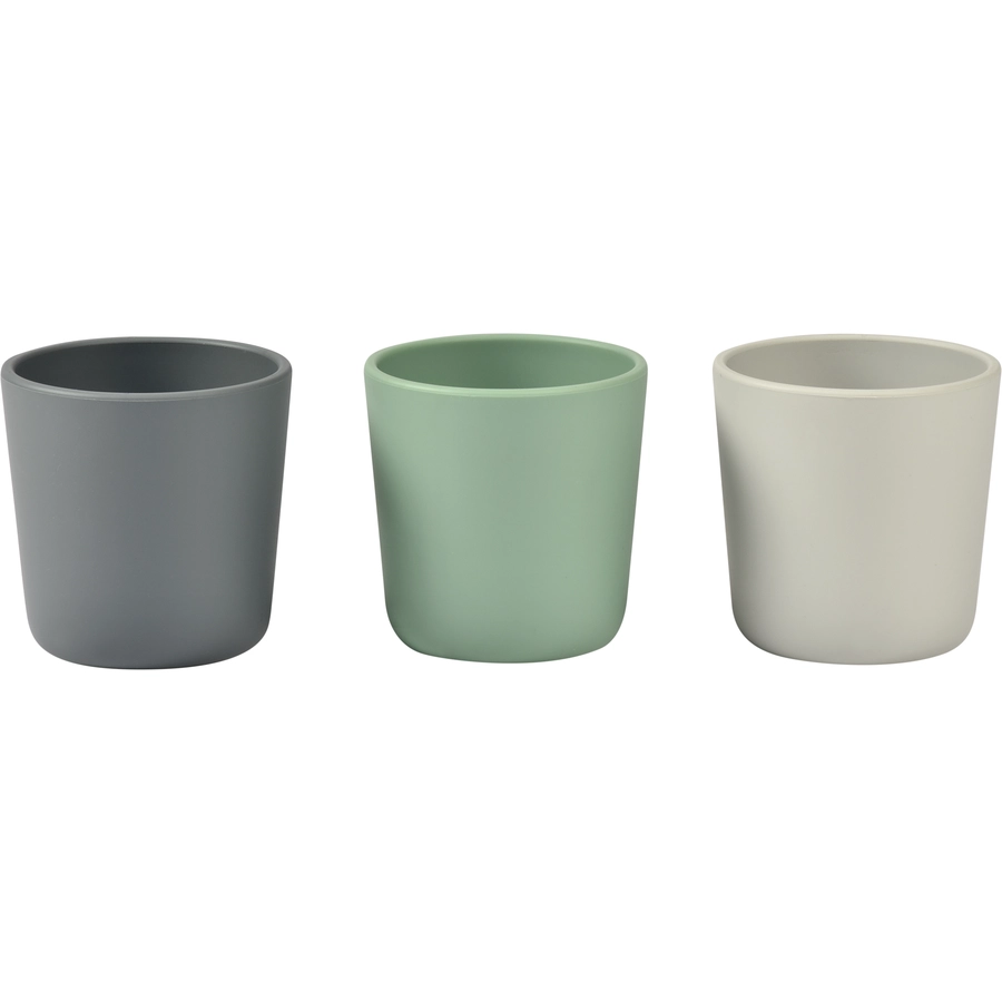 BEABA® Silikonbecher im 3er-Set, grausalbeigrünvelvet grau