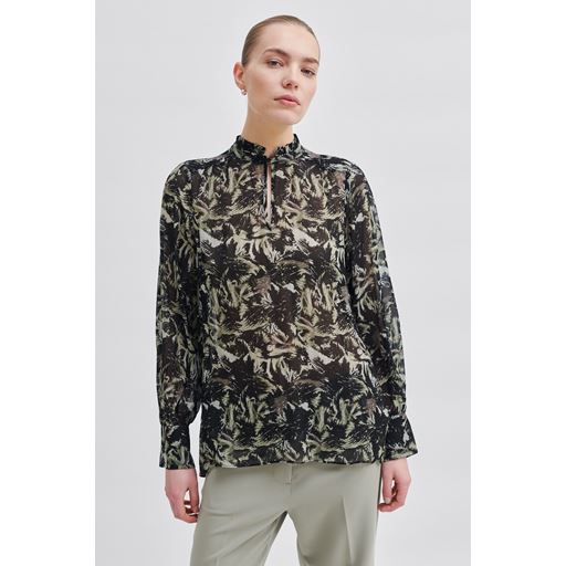 Second Female Brush Bluse, Black, S