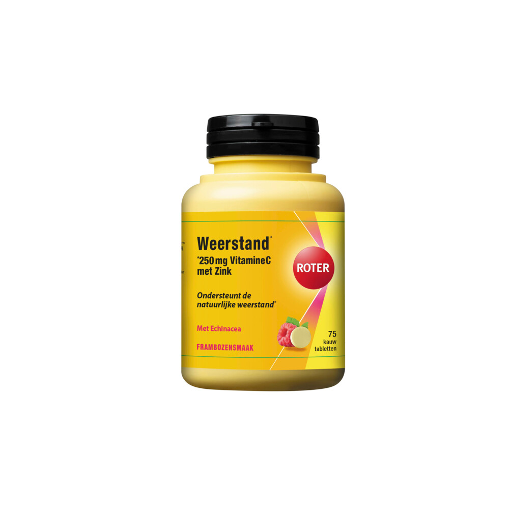 Roter Vitamine C 250 mg Weerstand Framboos75 kauwtabletten