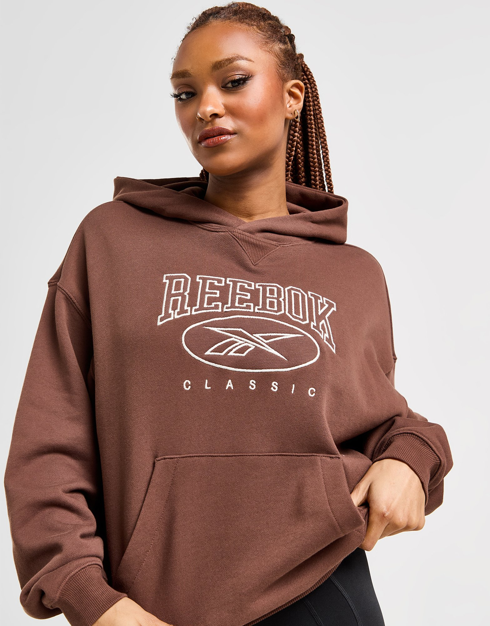 Reebok Sweat à Capuche Classic Logo Femme
