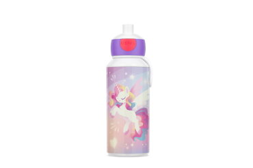 Drinkfles pop-up Campus 400 ml - Unicorn Glow