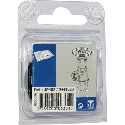 Joint plat pour siphon - D40 mm - noir