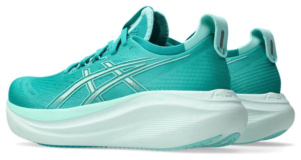 Chaussures Running Asics Gel-Nimbus 27 Vert/Blanc Femme