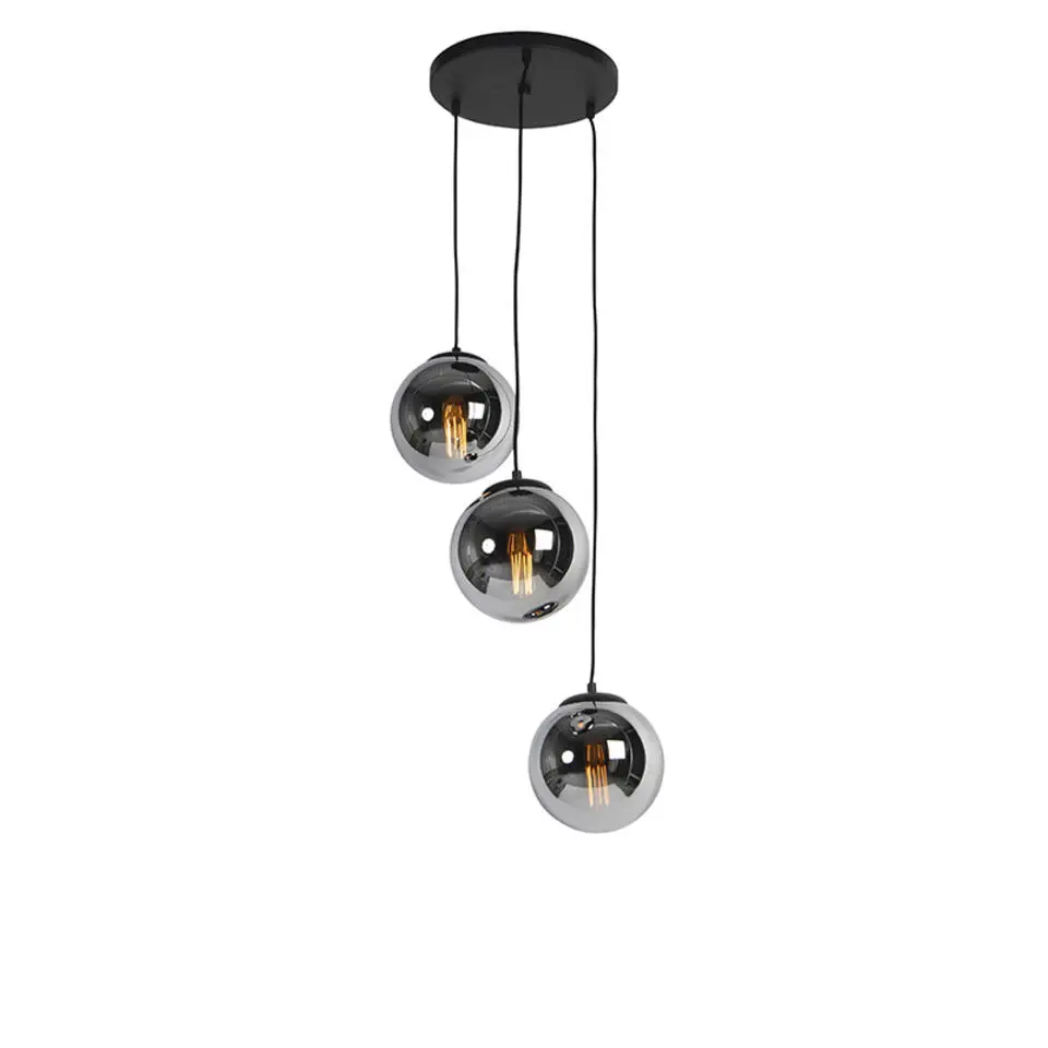 Qazqa hanglampen pallon zilverkleurig e27