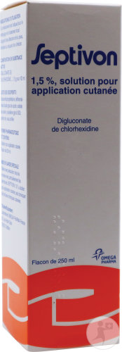 Septivon 1,5% Digluconate De Chlorhexidine Solution Pour Application Cutanée Flacon 250ml
