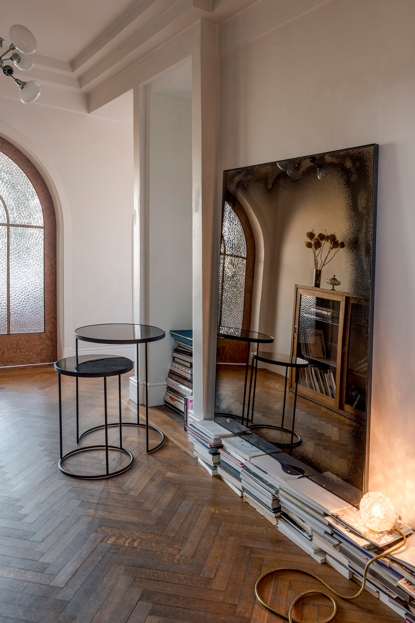 BRONZE FLOOR MIRROR HEAVY AGED 122x153