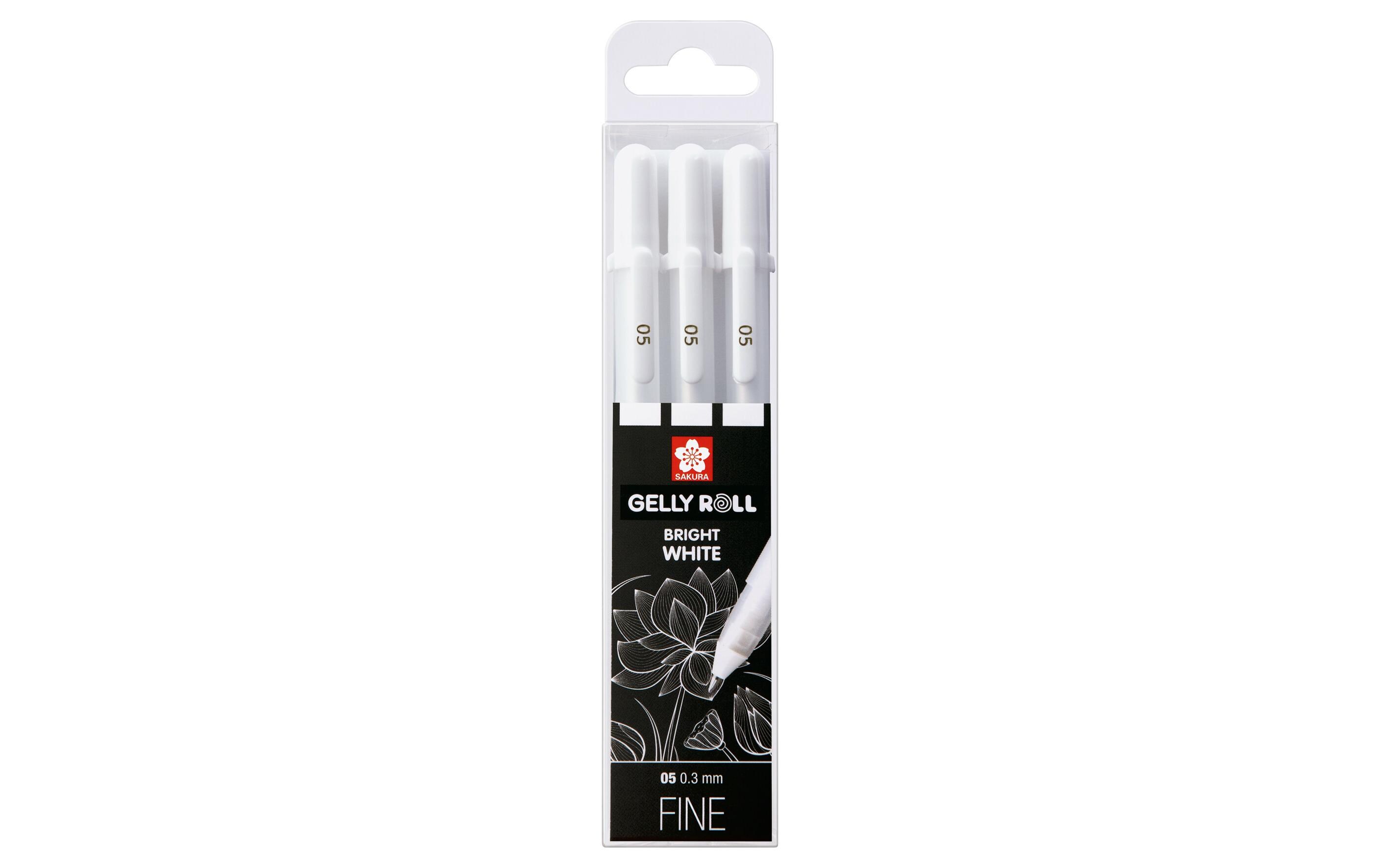 Gelschreiber Gelly Roll Basic 3er-Set Fein, WeissGelstifte für dünne Linien und kleine Details